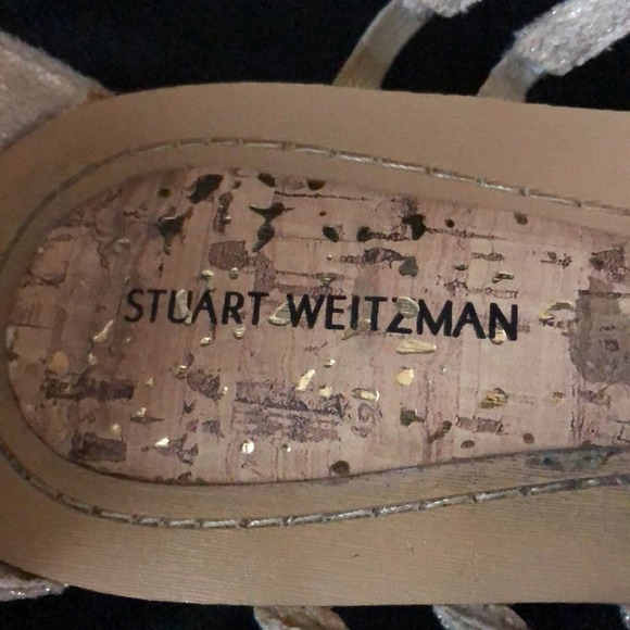 Gold Stuart Weitzman Sandals, girls size - Picture 6 of 10